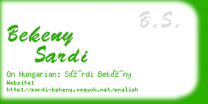 bekeny sardi business card